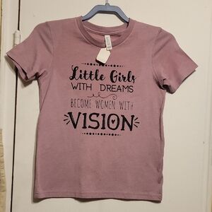 Bella- Canvas Kids Vision Little Girls With Dreams Kids T-Shirt - Purple Size L